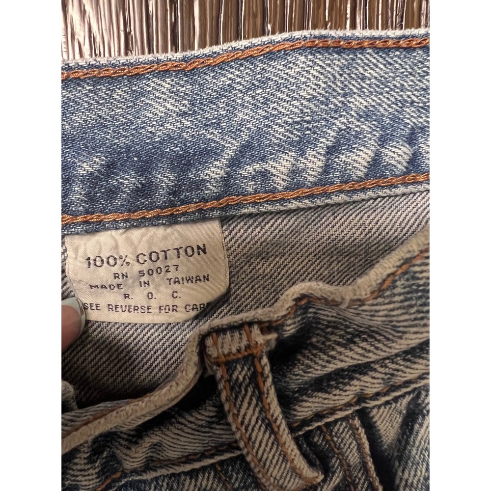 VTG Bill Blass Jeans Womens 12 Blue Pleated High Waist Acid Wash Denim 90s Mom - Picture 9 of 14